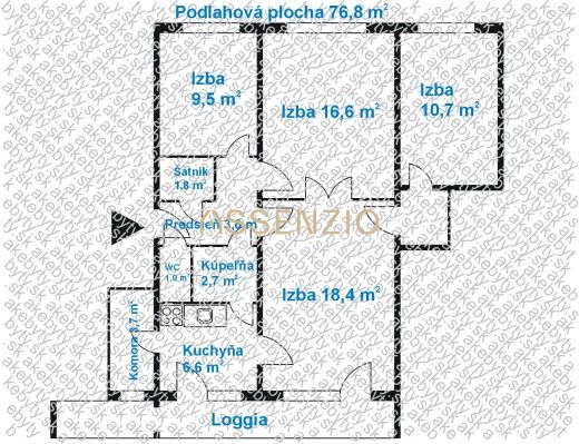 Rent Three bedroom apartment, Three bedroom apartment, Bratislava - Dú